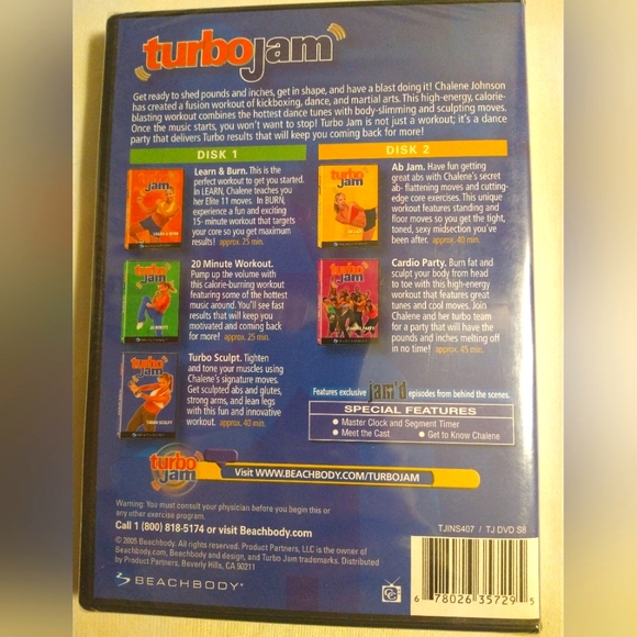 BEACHBODY TURBO JAM, THIGH TIMMER, YOGA FLEX GUIDEBOOK & DVD SET *(NWT) - Picture 5 of 9
